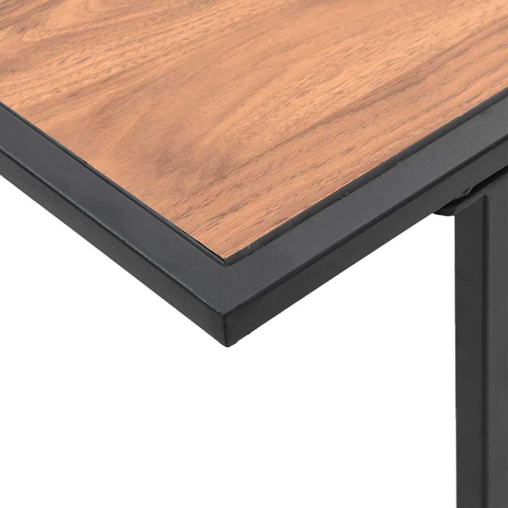 Tavolo da Giardino Marrone 100 x 55 x 70 cm Acciaio e DPC 42007552