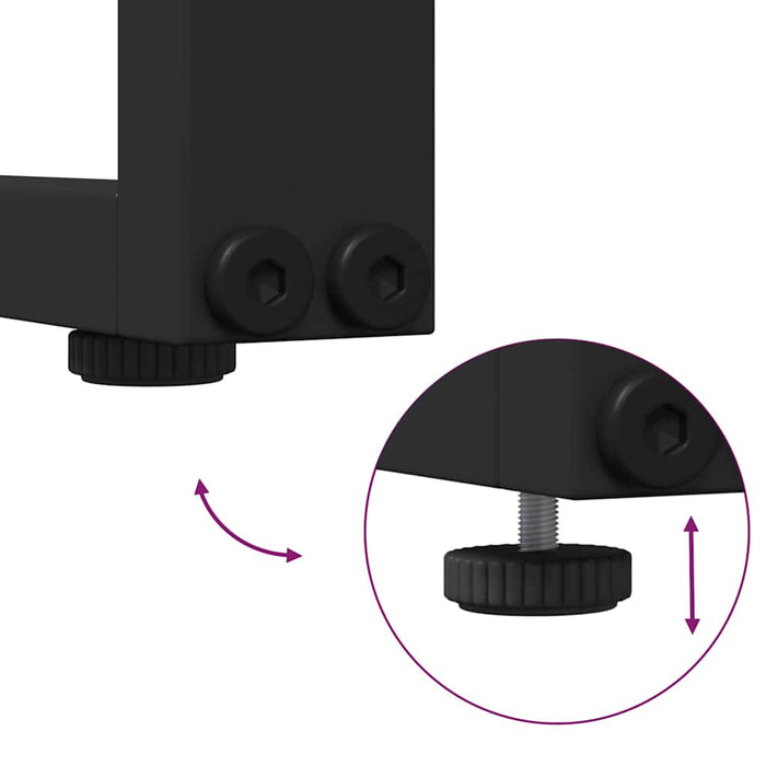 Tavolo da Giardino Marrone 100 x 55 x 70 cm Acciaio e DPC 42007552