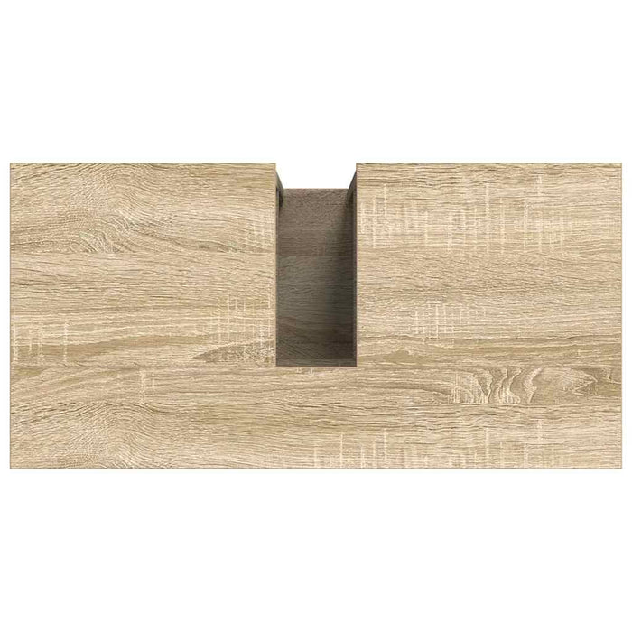 Vanity a Muro Rovere Chiaro Legno Ingegnerizzato 60 x 30 x 60 cm 868042