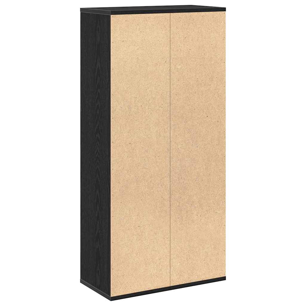 Libreria-Scaffale per Libri-Mobile di Stoccaggio Rovere Nero 50 x 25 x 102 cm