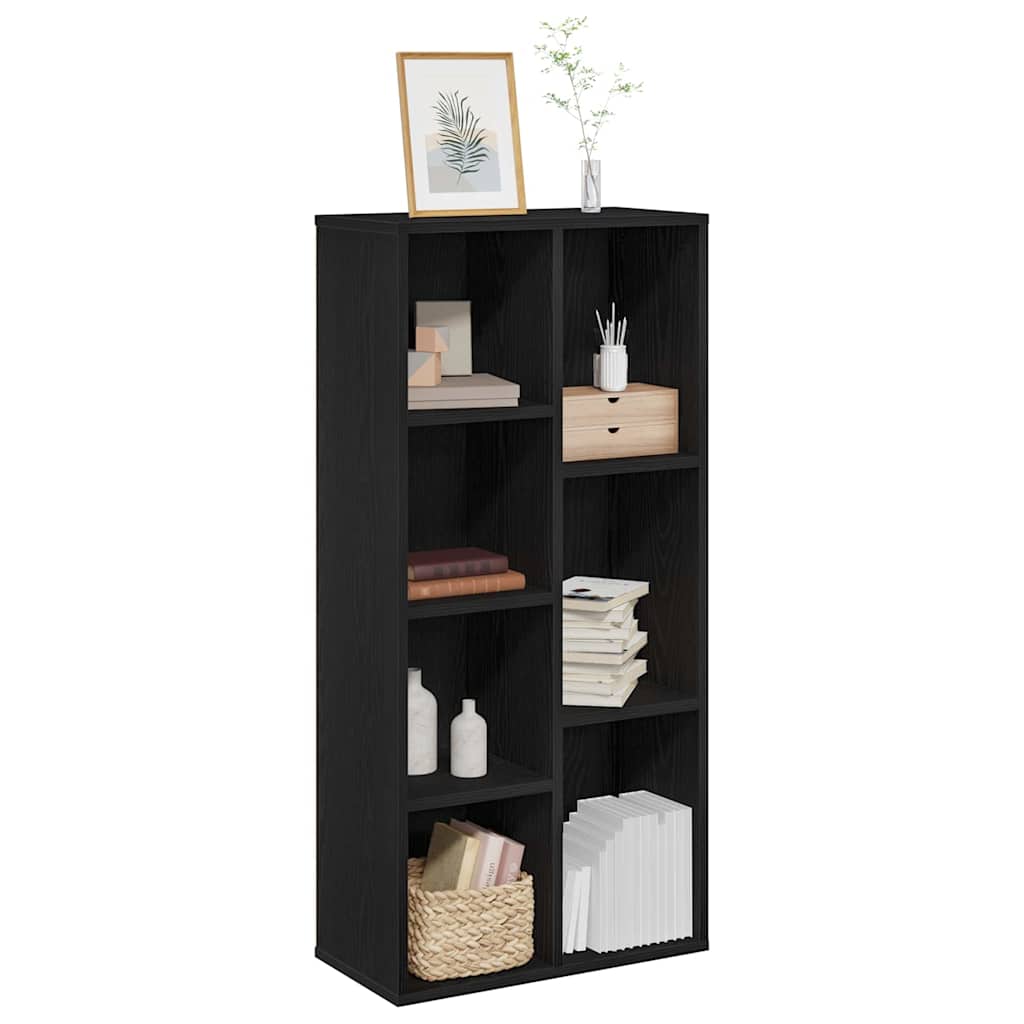 Libreria-Scaffale per Libri-Mobile di Stoccaggio Rovere Nero 50 x 25 x 102 cm