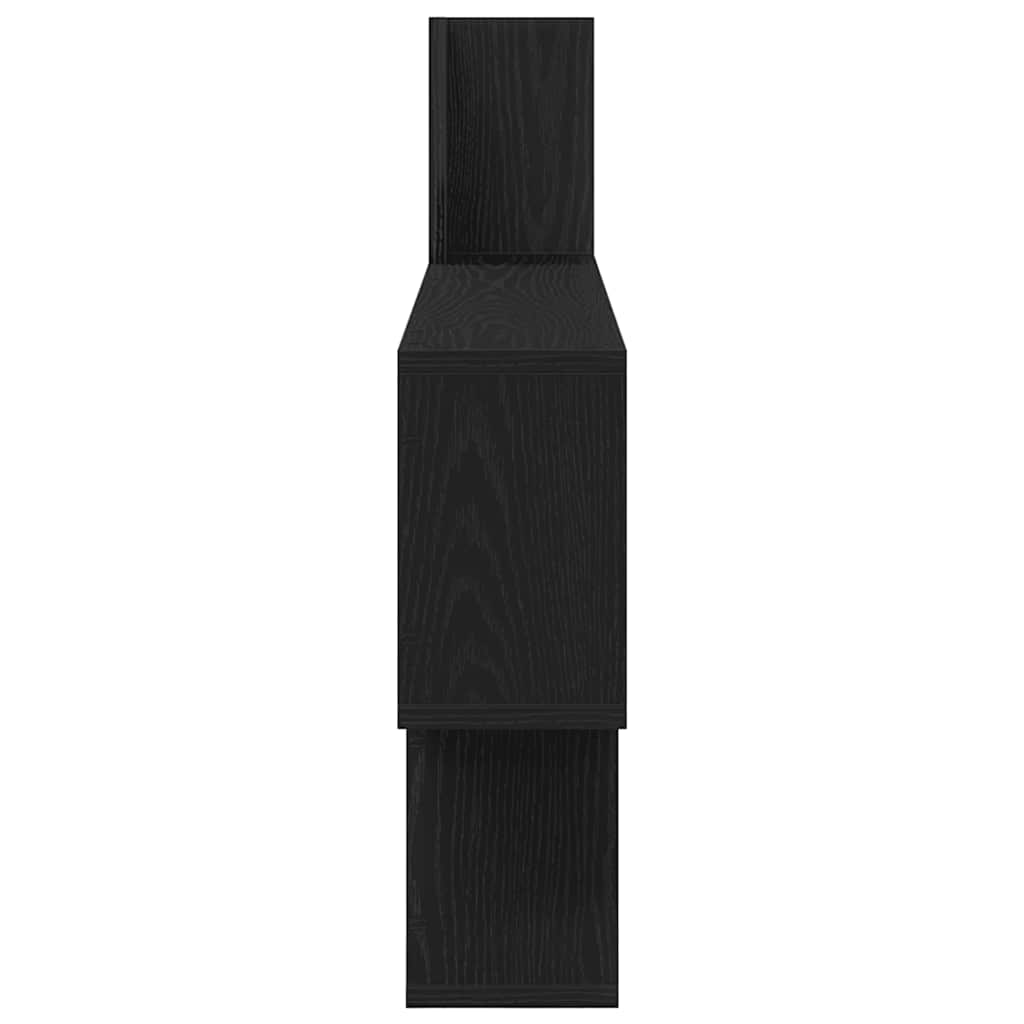 Scaffale a Parete Rovere Nero 100x15x70 cm in Truciolato