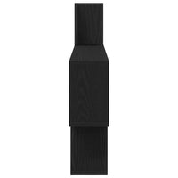 Scaffale a Parete Rovere Nero 100x15x70 cm in Truciolato