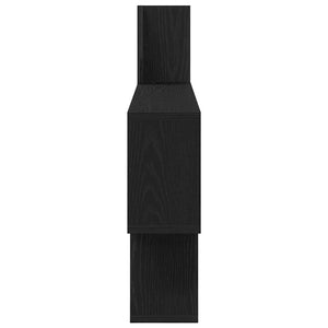 Scaffale a Parete Rovere Nero 100x15x70 cm in Truciolato