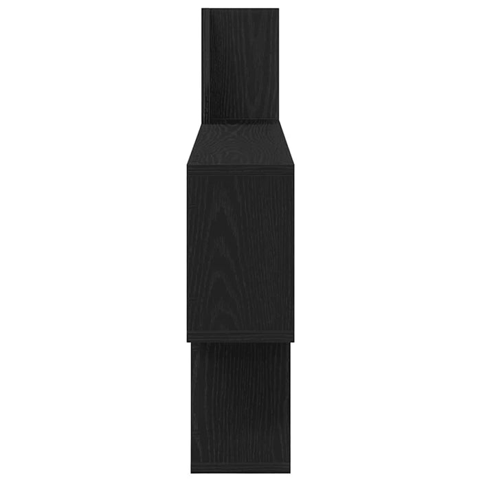 Scaffale a Parete Rovere Nero 100x15x70 cm in Truciolato