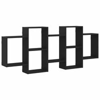 vidaXL Scaffale a Parete Rovere Nero 159x18x65 cm in Truciolato