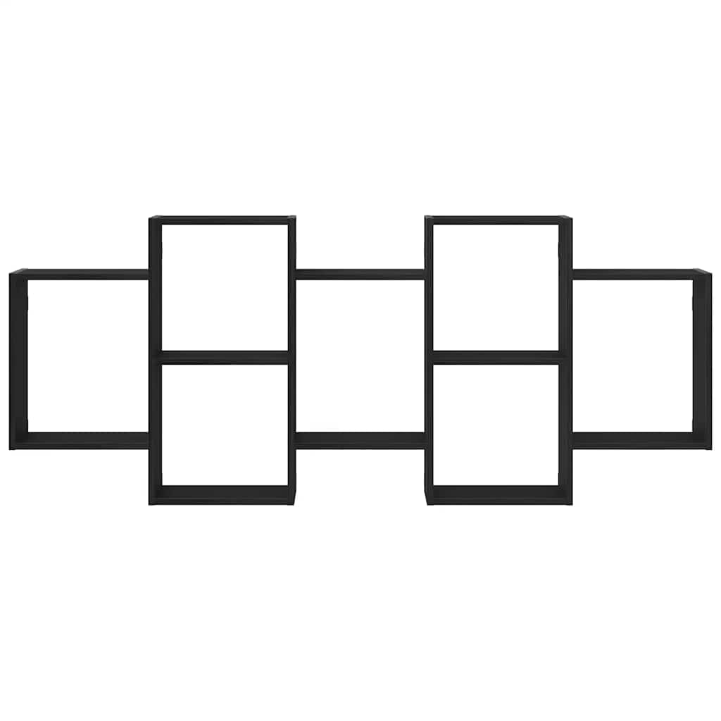 vidaXL Scaffale a Parete Rovere Nero 159x18x65 cm in Truciolato