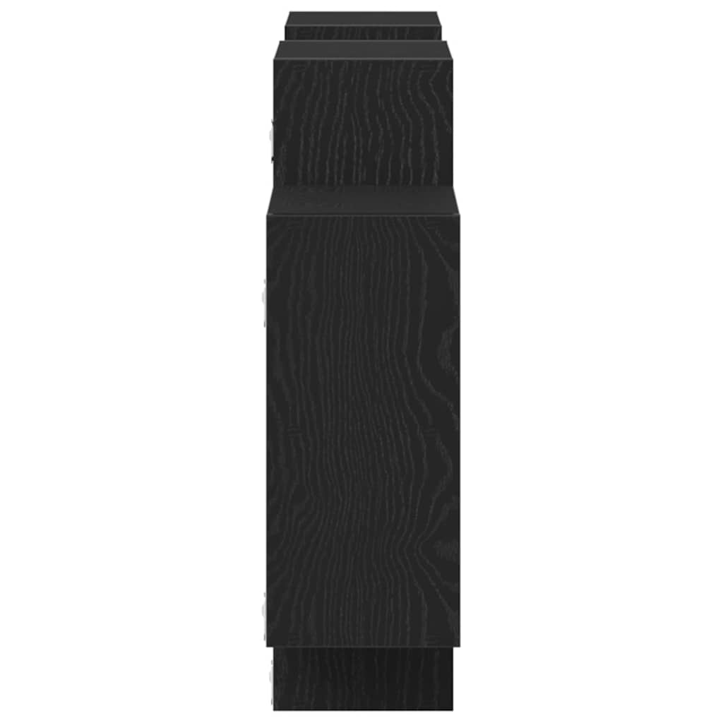 vidaXL Scaffale a Parete Rovere Nero 159x18x65 cm in Truciolato