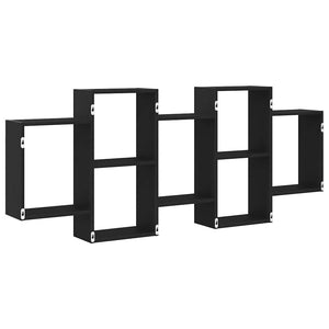 vidaXL Scaffale a Parete Rovere Nero 159x18x65 cm in Truciolato