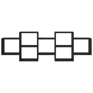 vidaXL Scaffale a Parete Rovere Nero 129x18x42 cm in Truciolato