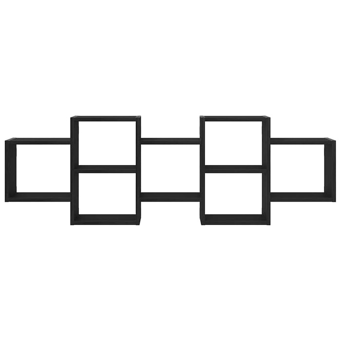 vidaXL Scaffale a Parete Rovere Nero 129x18x42 cm in Truciolato