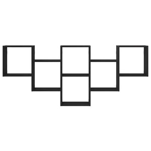 Scaffale a Parete Rovere Nero 159x18x66 cm in Truciolato 868073