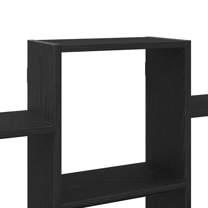 Scaffale a Parete Rovere Nero 159x18x66 cm in Truciolato 868073
