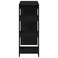 Tavolo Bar con Rastrelliera Rovere Nero 90x40x103,5 cm 868076