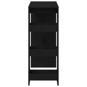 Tavolo Bar con Rastrelliera Rovere Nero 90x40x103,5 cm 868076