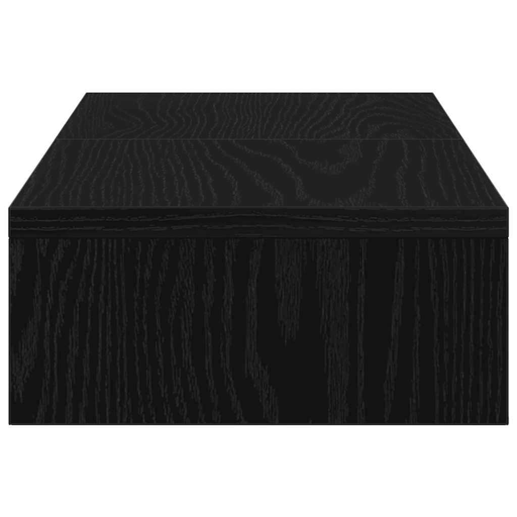 Supporto Monitor Regolabile Rovere Nero 60x24x10,5cm Truciolato