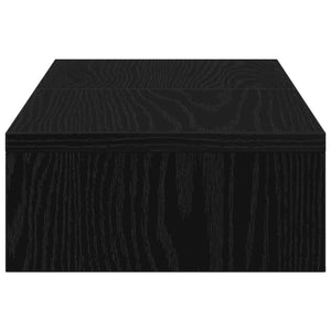 Supporto Monitor Regolabile Rovere Nero 60x24x10,5cm Truciolato