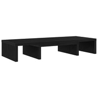 Supporto Monitor Regolabile Rovere Nero 60x24x10,5cm Truciolato