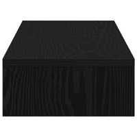 Supporto per Monitor Regolabile Rovere Nero 80x24x10,5 cm