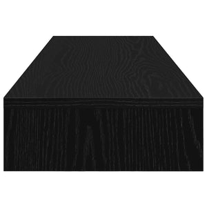 vidaXL Supporto per Monitor Rovere Nero 100x27x10cm in Legno di Pino