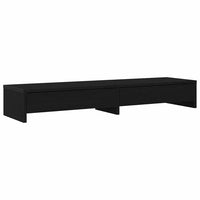 Supporto Monitor con Cassetti Rovere Nero 100x27x15 cm 868086