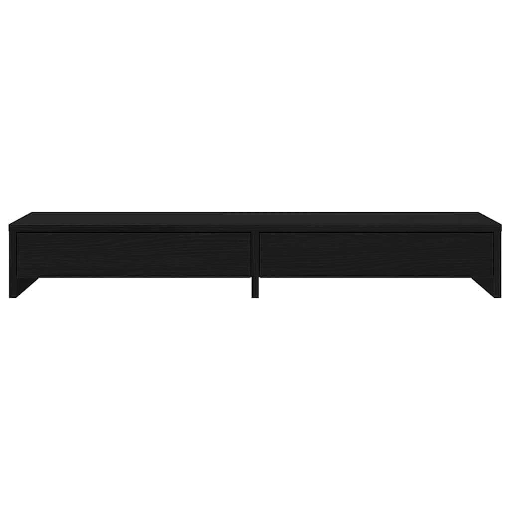 Supporto Monitor con Cassetti Rovere Nero 100x27x15 cm 868086