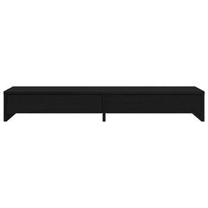 Supporto Monitor con Cassetti Rovere Nero 100x27x15 cm 868086