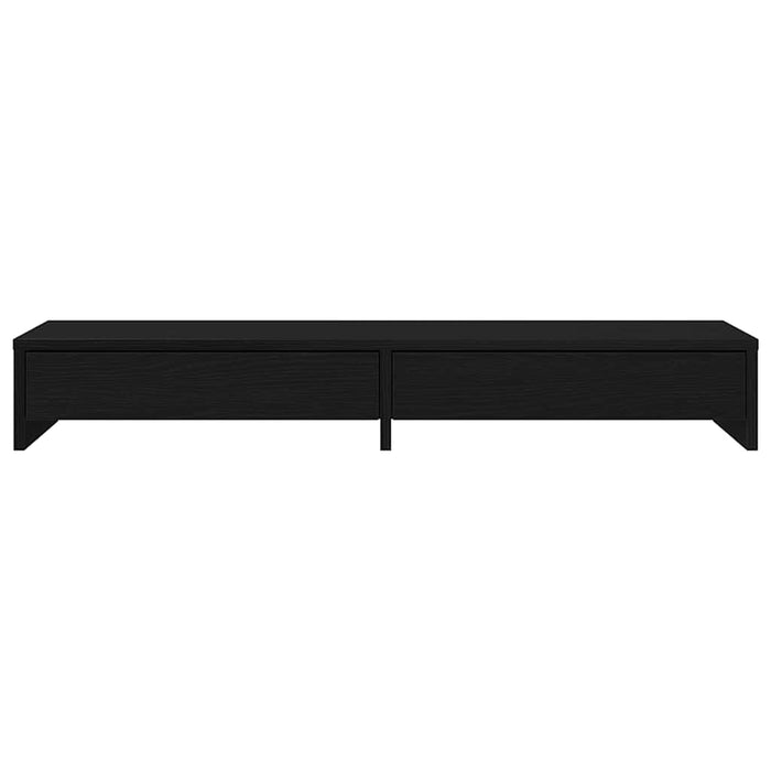 Supporto Monitor con Cassetti Rovere Nero 100x27x15 cm 868086