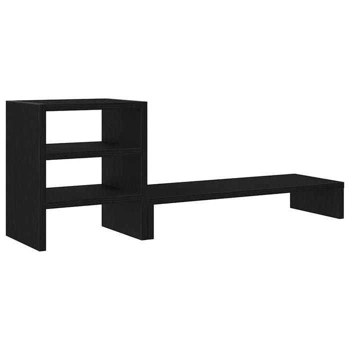 Supporto Monitor con Organizzatore Rovere Nero in Truciolato 868087