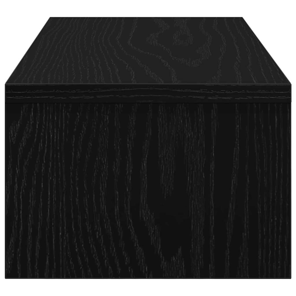 Supporto per Monitor Rovere Nero 54x22x15 cm in Truciolato 868089