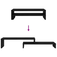 Supporto per Monitor Rovere Nero 54x22x15 cm in Truciolato 868089