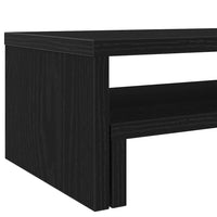 Supporto per Monitor Rovere Nero 54x22x15 cm in Truciolato