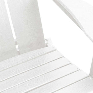 vidaXL Sedia Adirondack Pieghevole Bianco 74.5 x 80.5 x 90cm Plastica