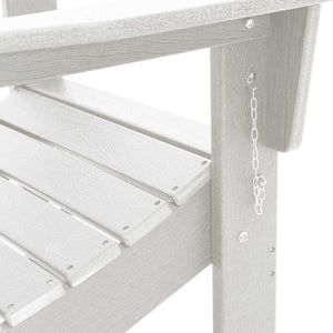 vidaXL Sedia Adirondack Pieghevole Bianco 74.5 x 80.5 x 90cm Plastica