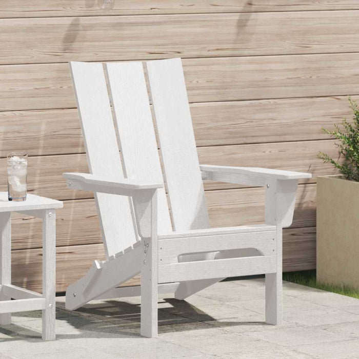 vidaXL Sedia Adirondack Pieghevole Bianco 74.5 x 80.5 x 90cm Plastica