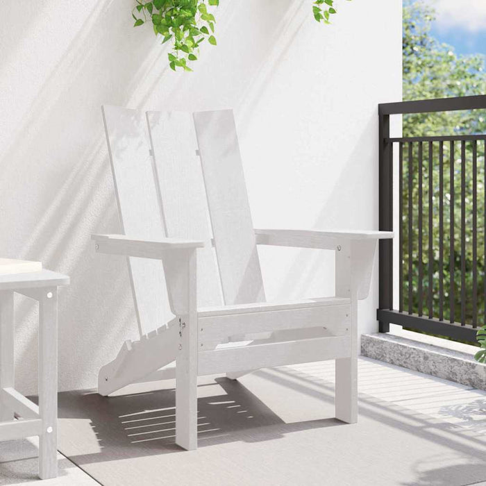 vidaXL Sedia Adirondack Pieghevole Bianco 74.5 x 80.5 x 90cm Plastica