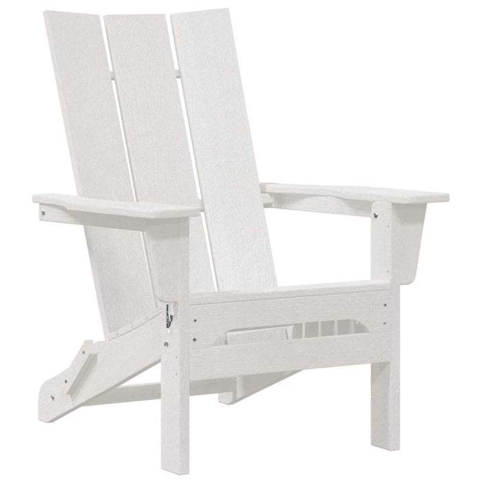 vidaXL Sedia Adirondack Pieghevole Bianco 74.5 x 80.5 x 90cm Plastica