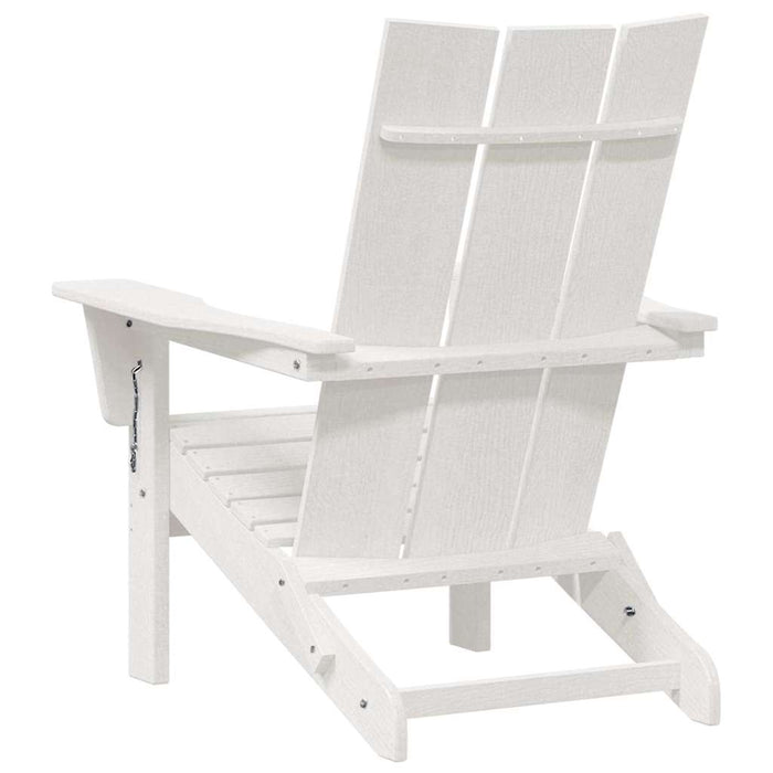 vidaXL Sedia Adirondack Pieghevole Bianco 74.5 x 80.5 x 90cm Plastica