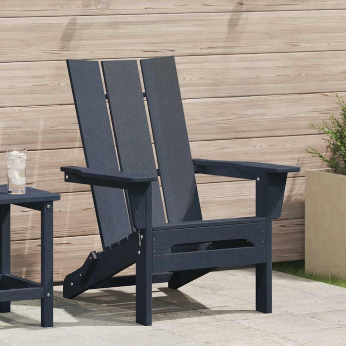 vidaXL Sedia Adirondack Pieghevole Navy 74.5 x 80.5 x 90cm Plastica