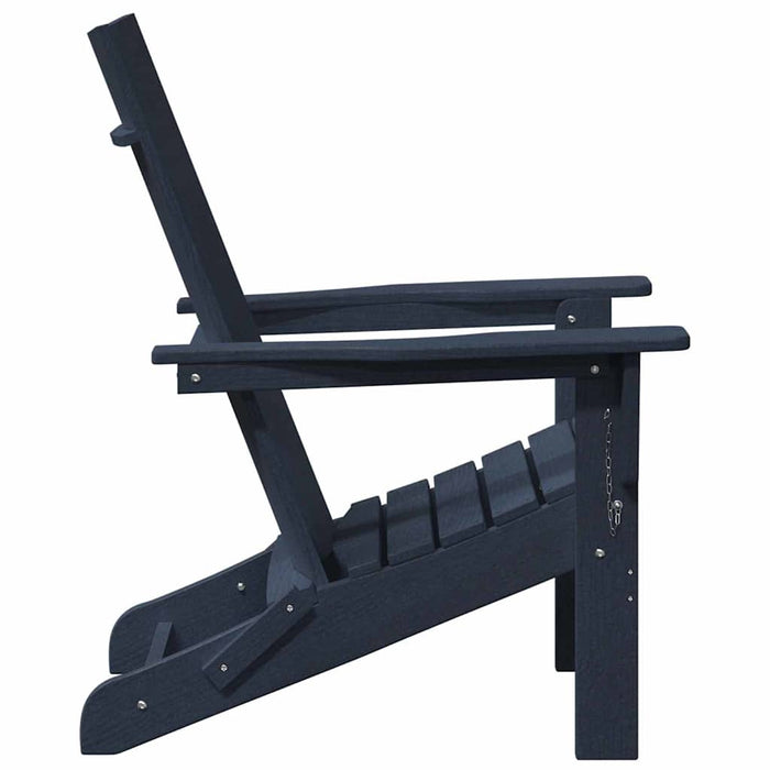 vidaXL Sedia Adirondack Pieghevole Navy 74.5 x 80.5 x 90cm Plastica