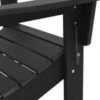 Sedia Adirondack Pieghevole Nero 74.5 x 80.5 x 90cm HDPE 42006619