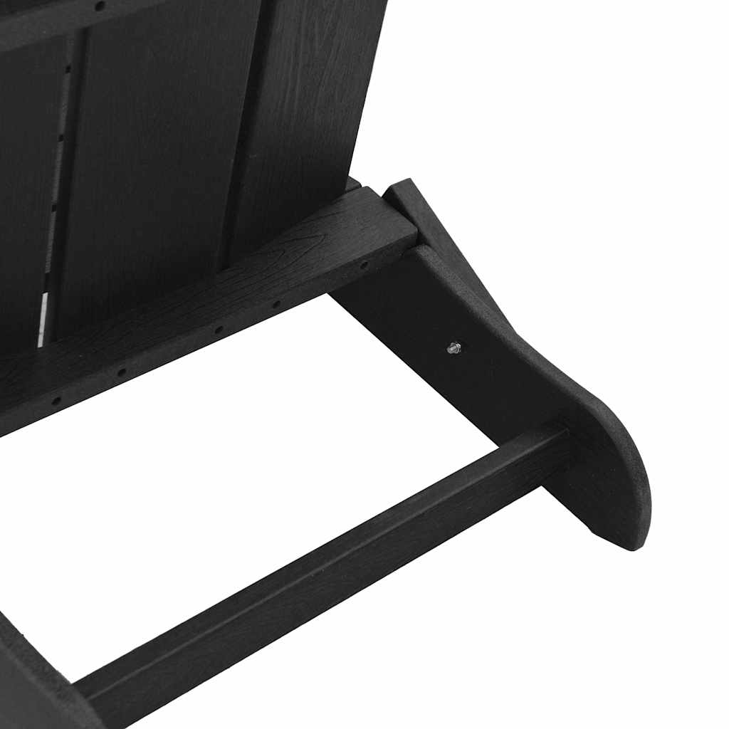 Sedia Adirondack Pieghevole Nero 74.5 x 80.5 x 90cm HDPE 42006619
