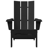 Sedia Adirondack Pieghevole Nero 74.5 x 80.5 x 90cm HDPE 42006619