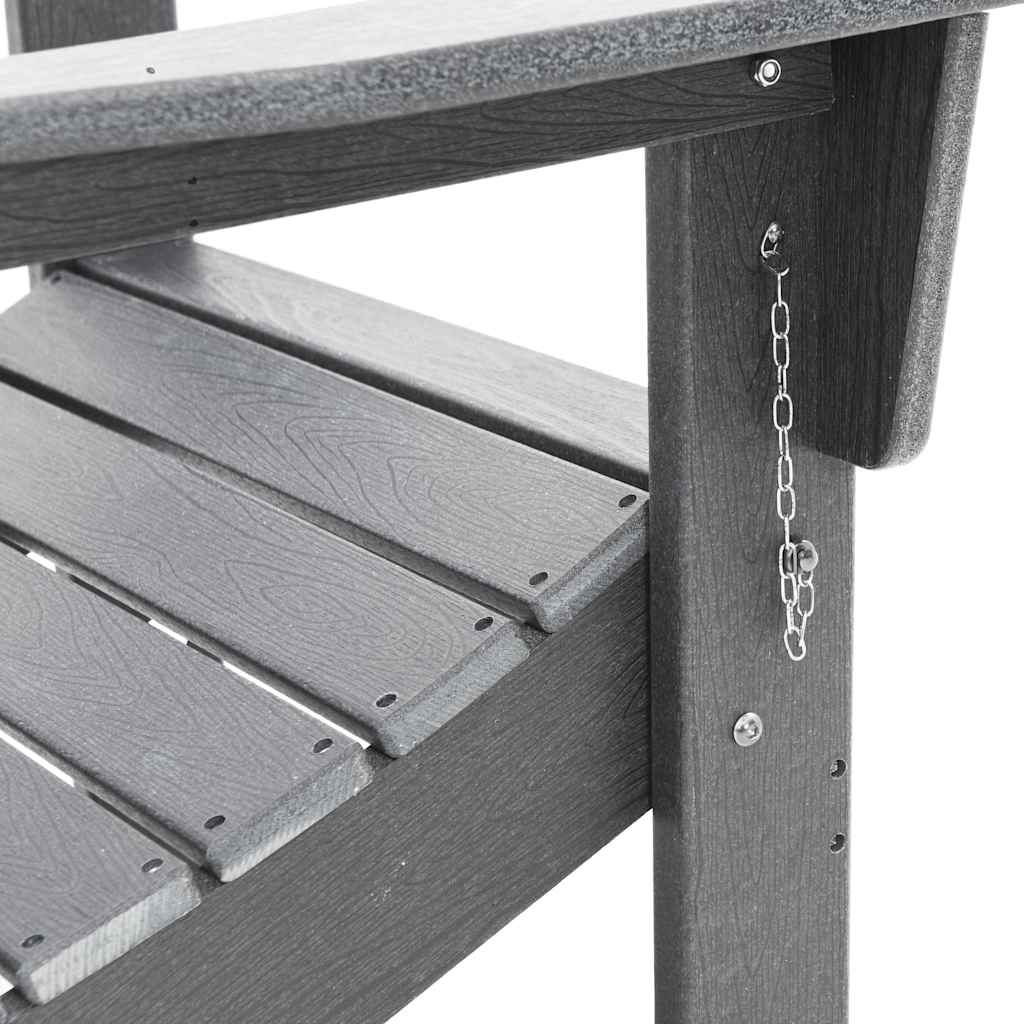 vidaXL Sedia Adirondack Pieghevole Grigio chiaro 74.5 x 80.5 x 90cm