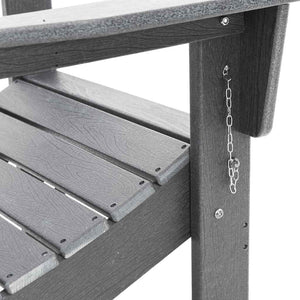 vidaXL Sedia Adirondack Pieghevole Grigio chiaro 74.5 x 80.5 x 90cm