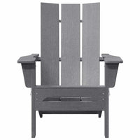 vidaXL Sedia Adirondack Pieghevole Grigio chiaro 74.5 x 80.5 x 90cm