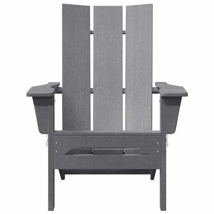 vidaXL Sedia Adirondack Pieghevole Grigio chiaro 74.5 x 80.5 x 90cm
