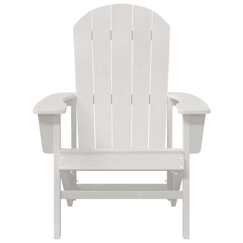 vidaXL Sedia Adirondack Bianco 74 x 82 x 92cm Plastica
