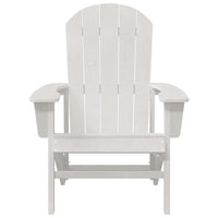 vidaXL Sedia Adirondack Bianco 74 x 82 x 92cm Plastica