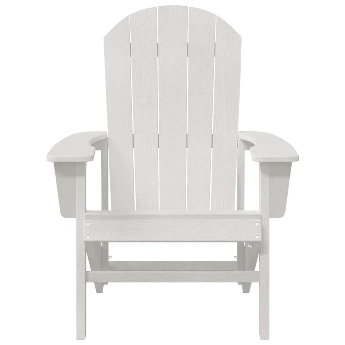 vidaXL Sedia Adirondack Bianco 74 x 82 x 92cm Plastica